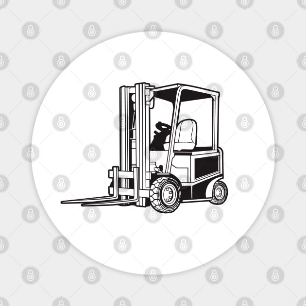 Forklift Magnet by pmuirart